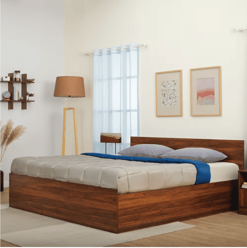 Taurus Engineered Wood Bed with Storage (78*72inch) / (1.98m*1.83m) Taurus Engineered Wood Bed with Storage (78*72inch) / (1.98m*1.83m)