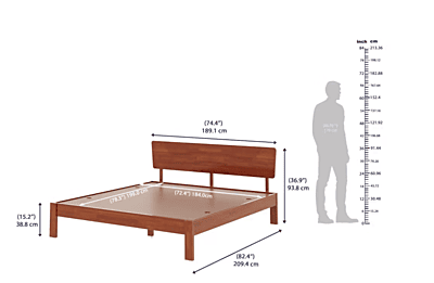 Swirl Solid Wood Without Storage Bed Swirl Solid Wood Without Storage Bed