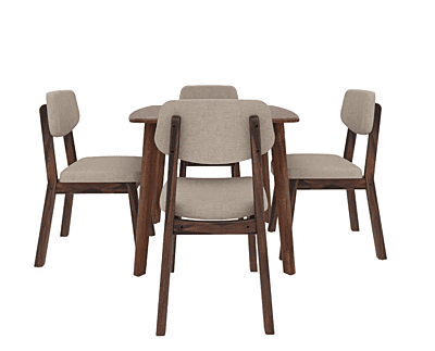 Salvia (Lingon table-Leve chair) 4-seater Solid wood square shape dining set Salvia (Lingon table-Leve chair) 4-seater Solid wood square shape dining set